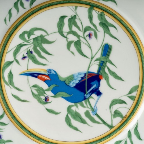 Hermes - Set of 12 Plates Toucan - 