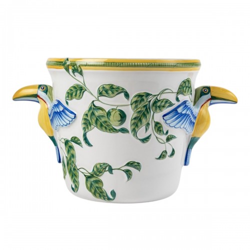 Hermes - Seau à champagne Toucan en faïence de Moustiers