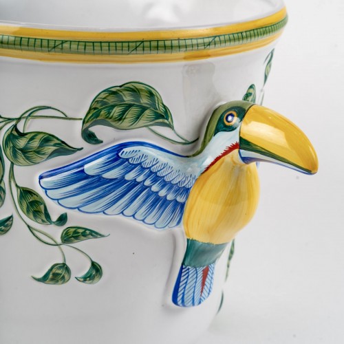 Hermes - Seau à champagne Toucan en faïence de Moustiers - BG Arts