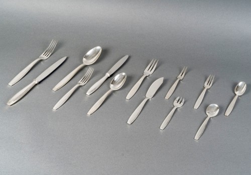 Boulenger - Art Deco Cutlery Flatware Set Sterling Silver - 180 Pieces - silverware & tableware Style Art Déco