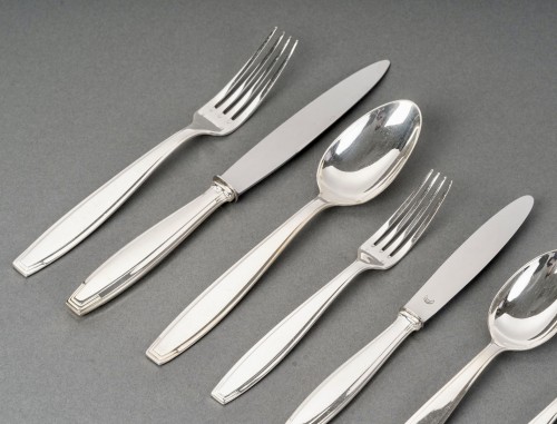 silverware & tableware  - Boulenger - Art Deco Cutlery Flatware Set Sterling Silver - 180 Pieces