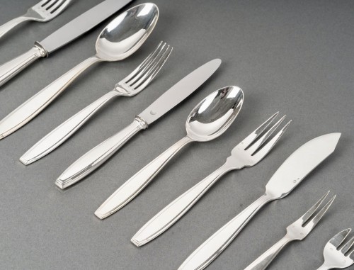 Boulenger - Art Deco Cutlery Flatware Set Sterling Silver - 180 Pieces - 