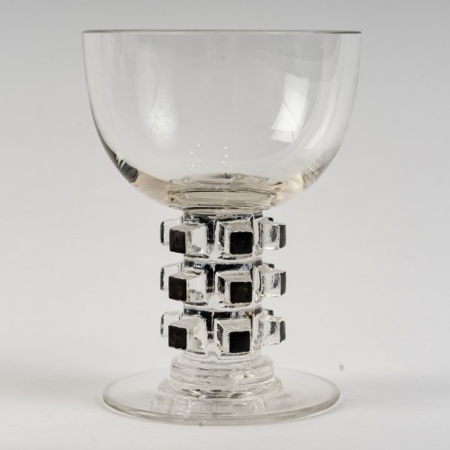 Argenterie et Arts de la table  - 1926 René Lalique - Suite de 6 Verres Unawihr