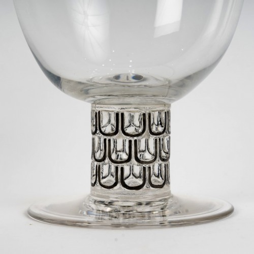 1926 René Lalique - Suite de 6 verres à eau Saint Nabor - BG Arts
