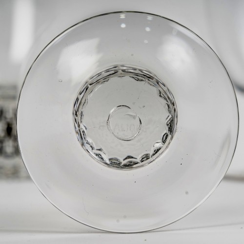 XXe siècle - 1926 René Lalique - Suite de 6 verres à eau Saint Nabor