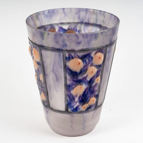Verrerie, Cristallerie  - 1922 Gabriel Argy Rousseau - Vase Fruits et Feuillages