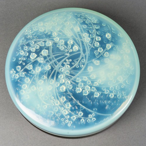 1921 René Lalique Box Muguet Lily Of The Valley - Glass & Crystal Style Art Déco