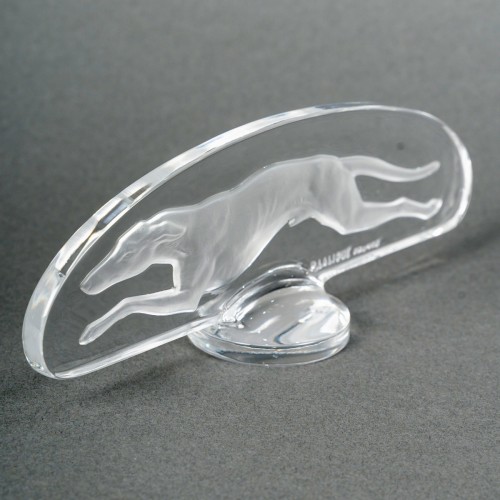 1928 René Lalique - Car Mascot Levrier Greyhound - Glass & Crystal Style Art Déco