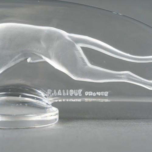 1928 René Lalique - Car Mascot Levrier Greyhound - Art Déco