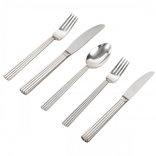 Georg Jensen - Bernadotte Sterling Silver Flatware Cutlery Set - 40 Pieces