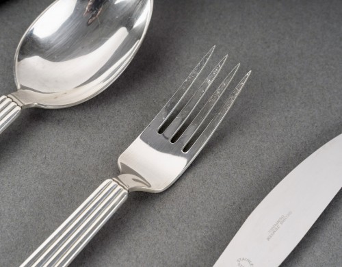 Georg Jensen - Ménagère Bernadotte  40 pièces en argent massif  - Argenterie et Arts de la table Style Art Déco