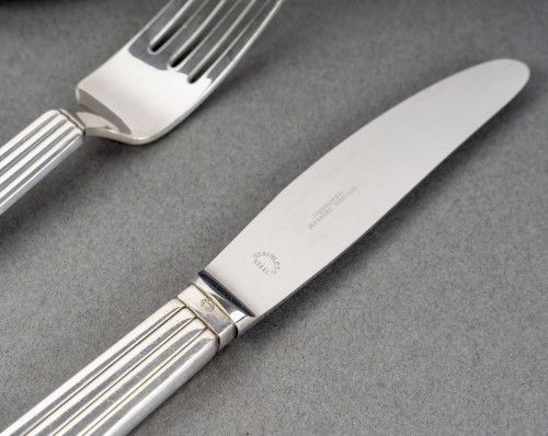 Argenterie et Arts de la table  - Georg Jensen - Ménagère Bernadotte  40 pièces en argent massif 