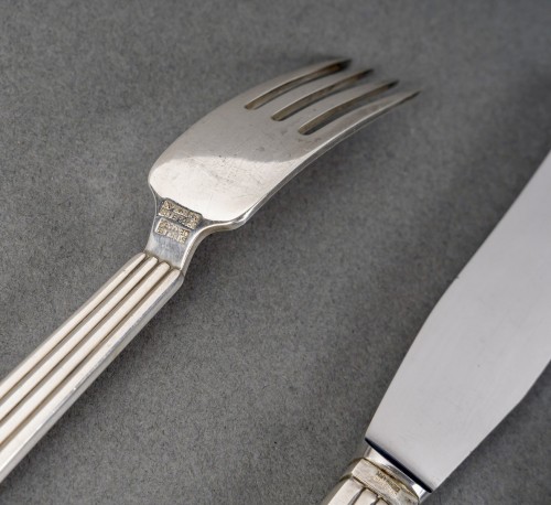Georg Jensen - Ménagère Bernadotte  40 pièces en argent massif  - BG Arts