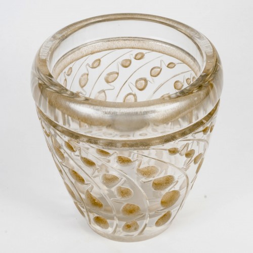 1934 René Lalique - Vase Lemna - Glass & Crystal Style Art Déco