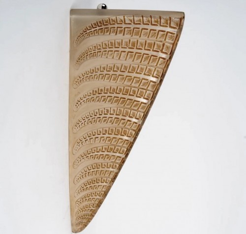 1924 René Lalique - Pair Of Sconces Wall Lights Fougeres - Glass & Crystal Style Art Déco