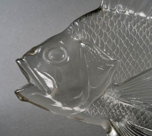 20th century - 1922 René Lalique - Decorative Motif Gros Poisson Algues 