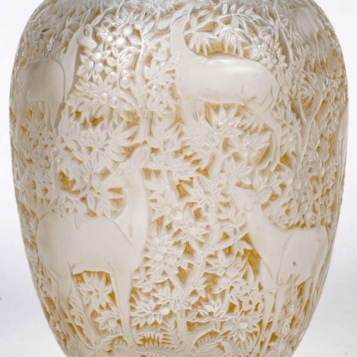 20th century - 1932 Rene Lalique - Vase Biches