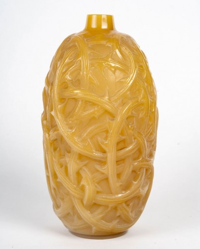 1920 René Lalique - Vase Ronces - Glass & Crystal Style Art Déco