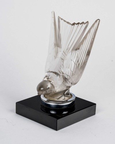 1928 René Lalique - Pair Of Bookends Car Mascots Hirondelle Swallow - 