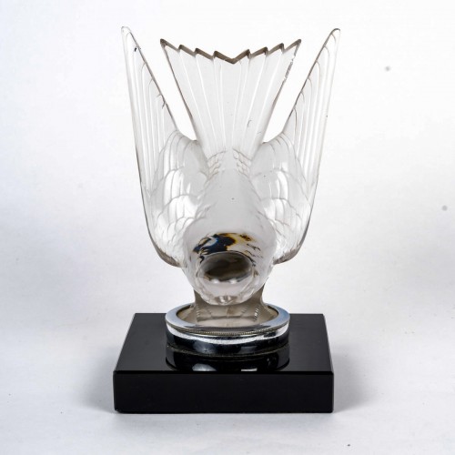 1928 René Lalique - Pair Of Bookends Car Mascots Hirondelle Swallow - Art Déco