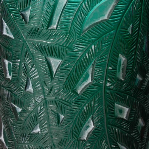 1923 René Lalique - Vase Epicea Spruce Teal  - 