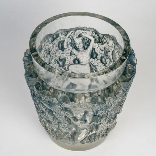 1938 René Lalique - Vase Bacchus - Glass & Crystal Style Art Déco