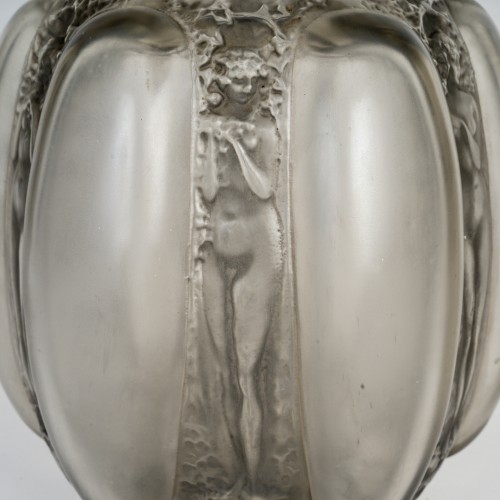 Antiquités - 1912 René Lalique - Vase Six Figurines Et Masques