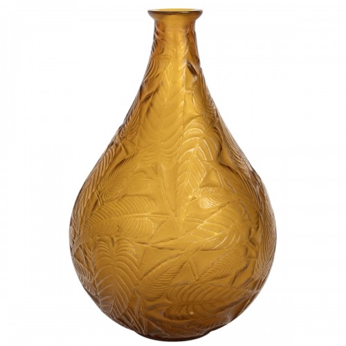 1923 René Lalique - Yellow Amber Sauges Vase
