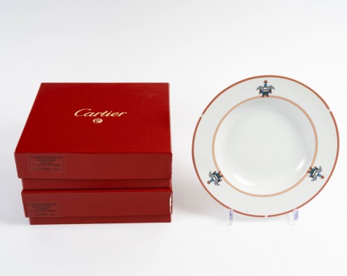 20th century - Cartier - Limoges Porcelain Tableware Maison Venitienne 65 Pieces