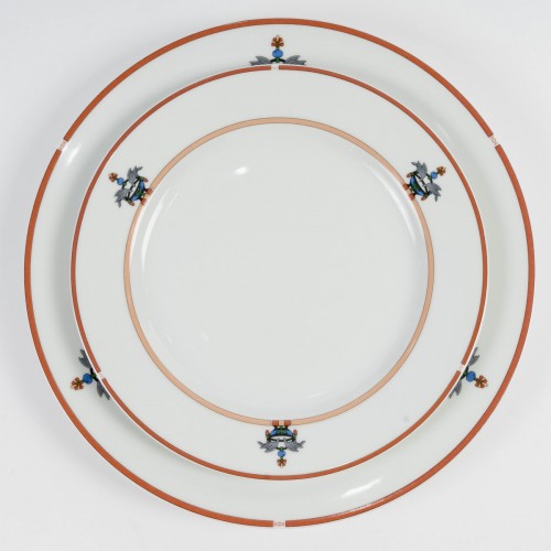 Antiquités - Cartier - Limoges Porcelain Tableware Maison Venitienne 65 Pieces