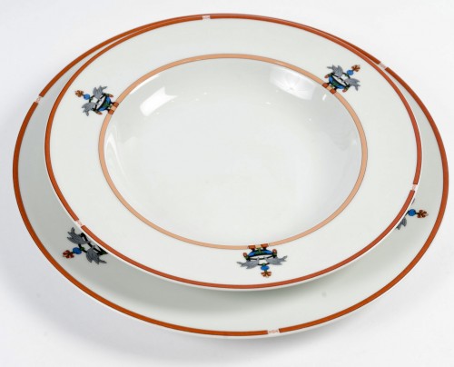 Antiquités - Cartier - Limoges Porcelain Tableware Maison Venitienne 65 Pieces