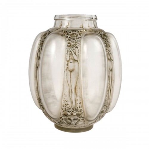 1912 René Lalique - Vase Six Figurines et Masques Ve