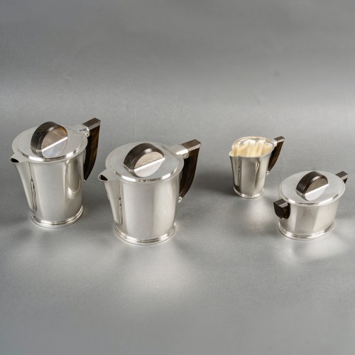 1935 Christofle Cardeilhac - Art Deco Coffee Tea Service Sterling Silver - silverware & tableware Style Art Déco
