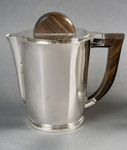 silverware & tableware  - 1935 Christofle Cardeilhac - Art Deco Coffee Tea Service Sterling Silver