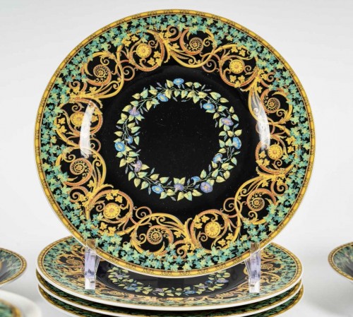 Antiquités - Versace - Tea Coffee Set Gold Ivy Porcelain