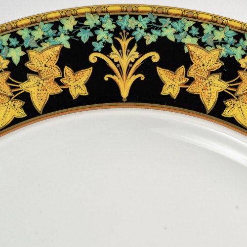 Versace - Service de table assiettes et plats lierre d'or - BG Arts