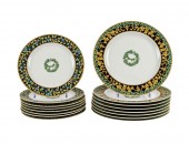 Versace - Service de table assiettes et plats lierre d'or