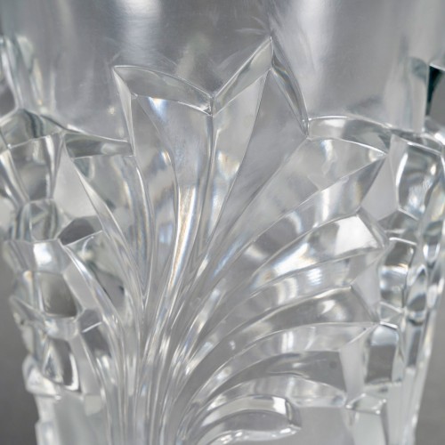 1950 Marc Lalique - Vase Surcouf Cristal Blanc - BG Arts
