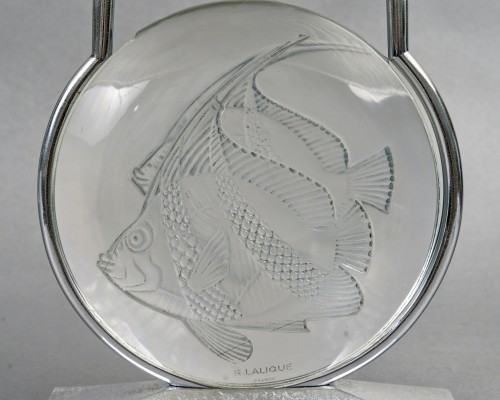 1931 René Lalique - Art Deco Lamp Poissons Fish  - Art Déco