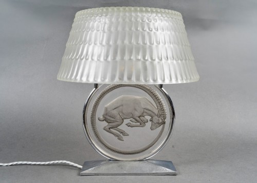 1931 René Lalique - Art Deco Lamp Belier Ram - Lighting Style Art Déco