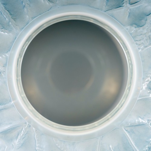 1927 René Lalique - Vase Alicante Triple Cased Opalescent Glass Blue Patina - Art Déco