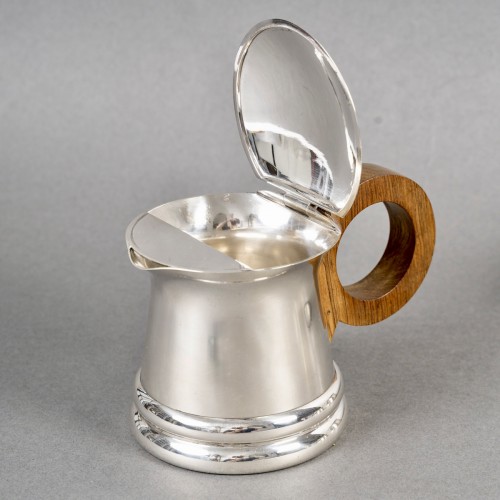 1935 Jean Puiforcat - Art Deco Modernist Tea And Coffee Set Sterling Silver - 