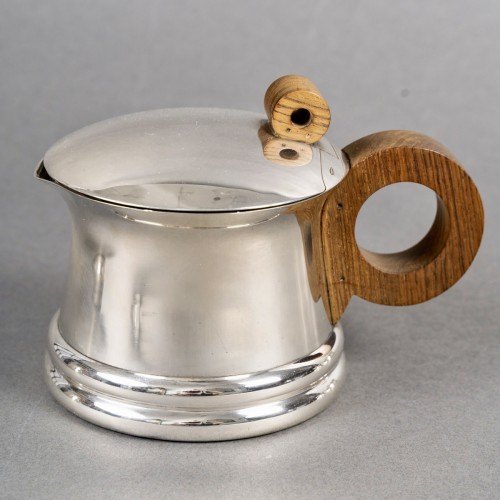 1935 Jean Puiforcat - Art Deco Modernist Tea And Coffee Set Sterling Silver - Art Déco