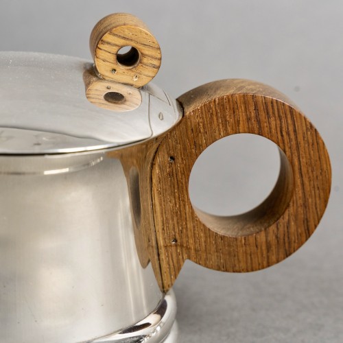 Art Déco - 1935 Jean Puiforcat - Art Deco Modernist Tea And Coffee Set Sterling Silver