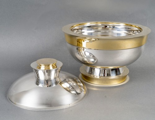 silverware & tableware  - 1937 Jean Puiforcat - Art Deco Modernist Centerpiece Tureen Sterling Silver