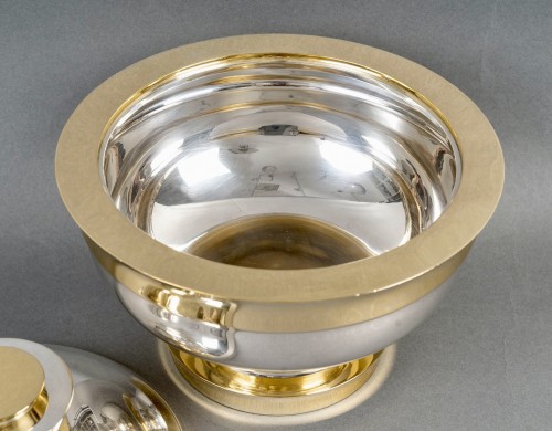 1937 Jean Puiforcat - Art Deco Modernist Centerpiece Tureen Sterling Silver - 