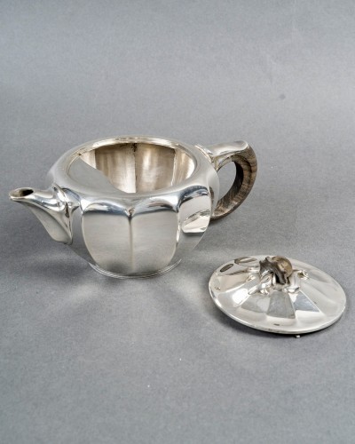 silverware & tableware  - 1922 Jean E. Puiforcat - Art Nouveau Tea And Coffee Set Sterling Silver
