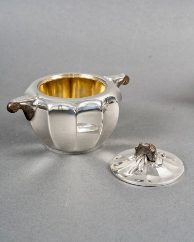 20th century - 1922 Jean E. Puiforcat - Art Nouveau Tea And Coffee Set Sterling Silver
