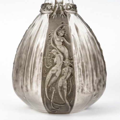 20th century - 1911 René Lalique - Decanter Sirenes Et Grenouilles
