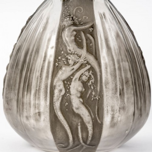 Art nouveau - 1911 René Lalique - Decanter Sirenes Et Grenouilles